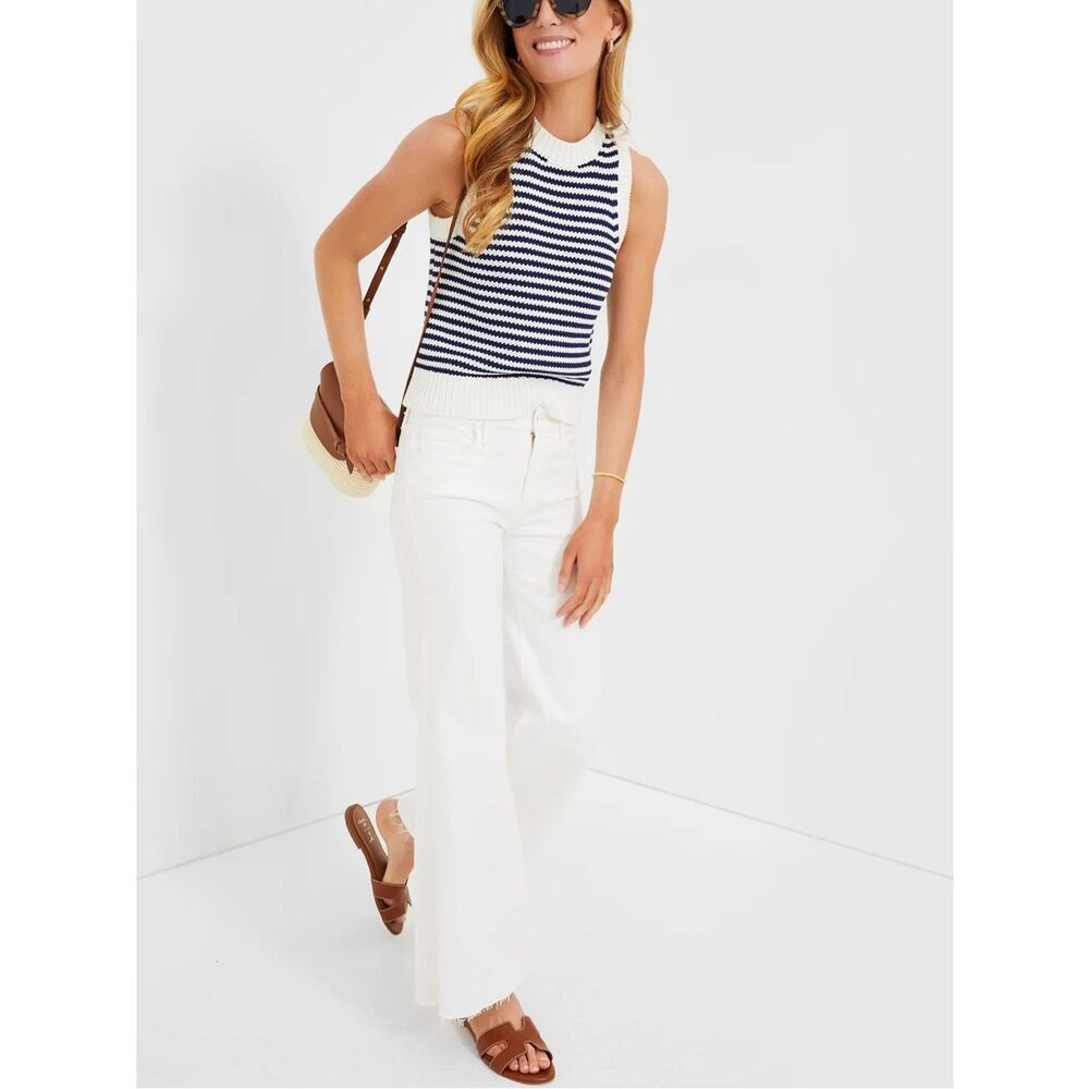 VINEYARD VINES Powder Stripe Chunky Tank Sweater S